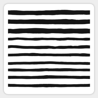 Black and White Stripes - Horizontal Sticker